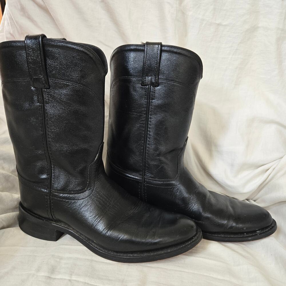 Old West Men's Size 8.5D Corona Calf Leather Boots Black SRM4010